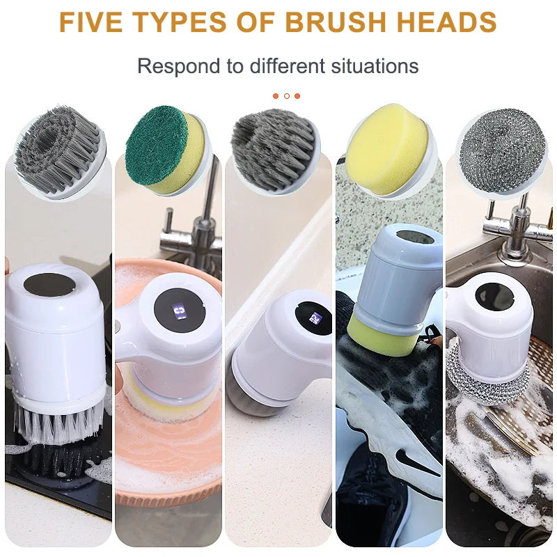 USB Electric Rotary Scrubber Cleaning Brush