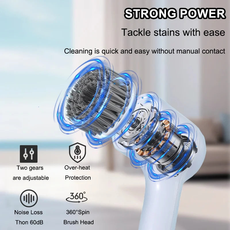 USB Electric Rotary Scrubber Cleaning Brush